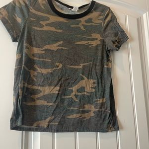 Womens Camo Crop Top Shirt